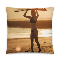 Coussin premium (Surfeuse) Home Travel World Store