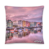 Coussin Norvège (Phoque et ville au coucher du soleil) Home Travel World Store
