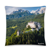 Coussin Autriche (Château de Hohensalzburg et chute de Krimml) Home Travel World Store