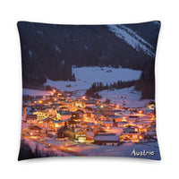 Coussin Autriche (village d'Oetz de nuit, Tyrol) Home Travel World Store