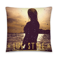 Coussin Life style ( Femme au coucher de soleil, Caraïbes ) Home Travel World Store