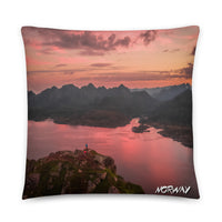 Coussin Norvège (Fjord et Aurore boréale) Home Travel World Store