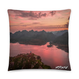 Coussin Norvège (Fjord et Aurore boréale) Home Travel World Store