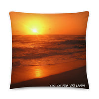 Coussin prémium ( Ciel de feu, Sri Lanka ) FR Home Travel World Store