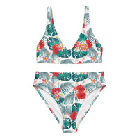 maillot de bain éco-responsable taille haute Hawaiian flower Home Travel World Store