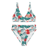 maillot de bain éco-responsable taille haute Hawaiian flower Home Travel World Store