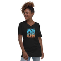 T-shirt Unisexe à Manches Courtes et Col V Home Travel World Store