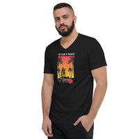 T-shirt Unisexe à Manches Courtes et Col V Home Travel World Store