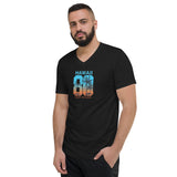 T-shirt Unisexe à Manches Courtes et Col V Home Travel World Store