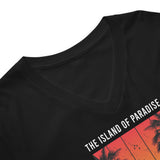T-shirt Unisexe à Manches Courtes et Col V Home Travel World Store