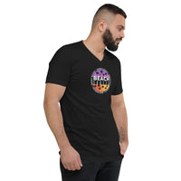 T-shirt Unisexe à Manches Courtes et Col V Home Travel World Store