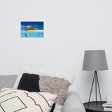 Poster ( Îlot paradisiaque dans lagon, Polynésie ) FR Home Travel World Store