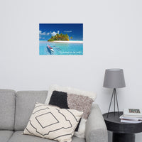 Poster ( Îlot paradisiaque dans lagon, Polynésie ) FR Home Travel World Store