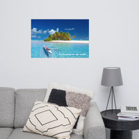 Poster ( Îlot paradisiaque dans lagon, Polynésie ) FR Home Travel World Store