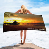 Serviette prémium ( Coucher de soleil, Maldives ) FR Home Travel World Store