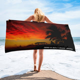Serviette premium ( Coucher de soleil à Curaçaos, Caraïbes ) FR Home Travel World Store
