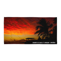 Serviette premium ( Coucher de soleil à Curaçaos, Caraïbes ) FR Home Travel World Store